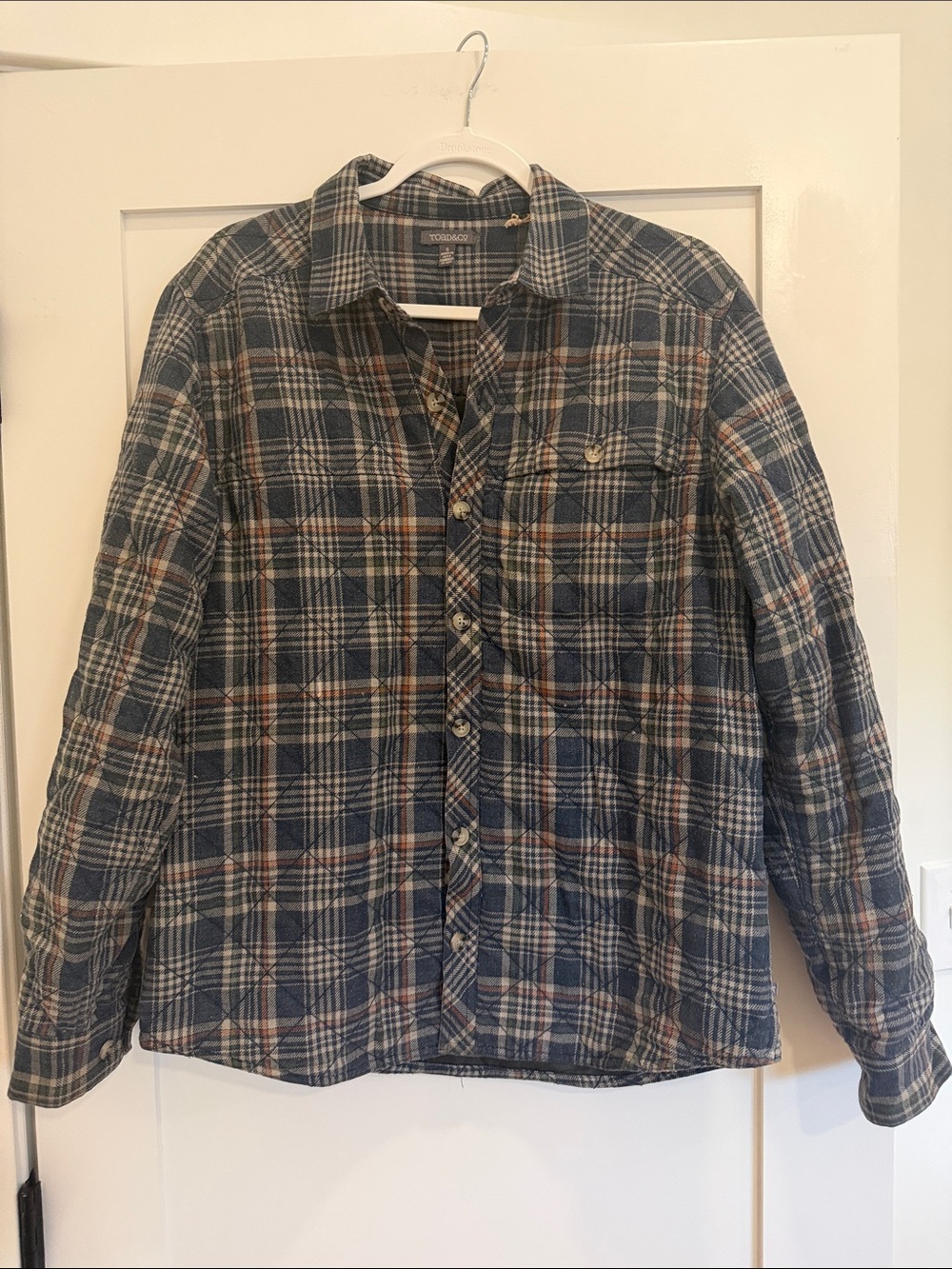 Toad&Co Kodiak Quilted Overshirt Men’s Small Plaid Shirt Jacket Shacket